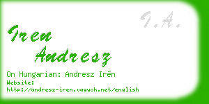 iren andresz business card