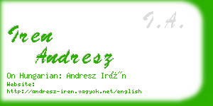 iren andresz business card